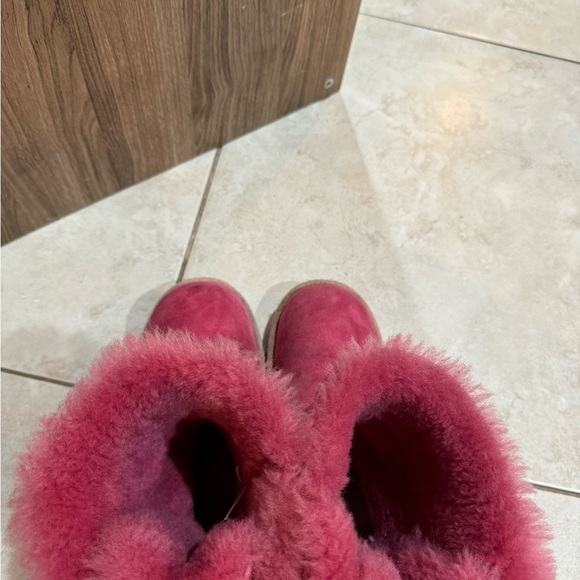 UGG Girls Bailey Bow II 1017394K Pink Round Toe Snow Boots - Size 3 - Picture 5 of 9